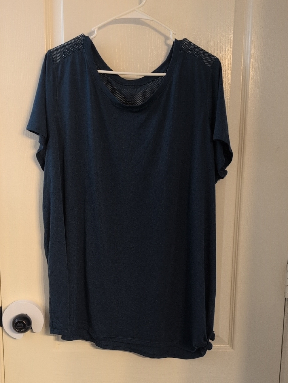 Old Navy Active Women's Short Sleeve Top Teal With Mesh Back 3X